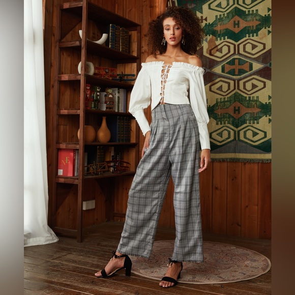 CHECKED TROUSERS (WEEKEND SALE) - Picture 4 of 4